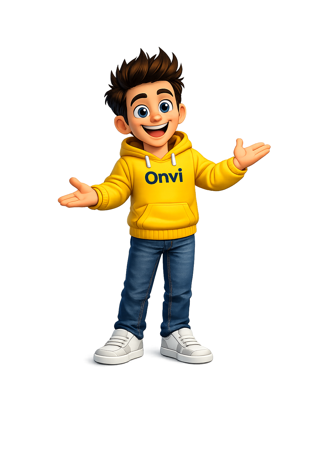 Onvi mascotte voor internet en TV