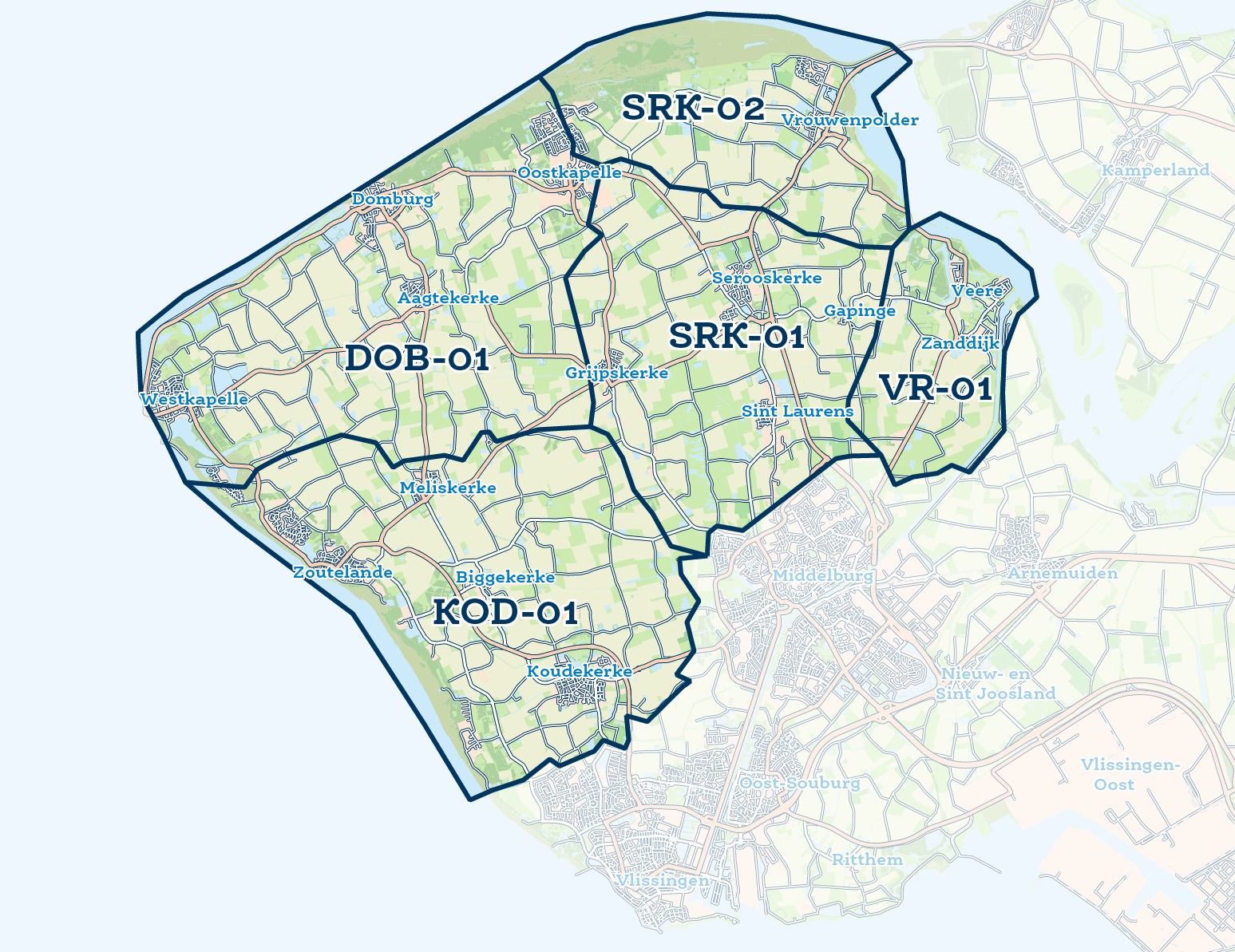 Gebiedskaart Veere