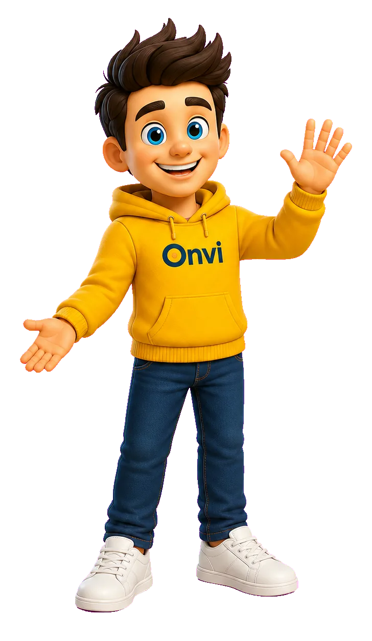 Onvi mascotte voor internet en TV