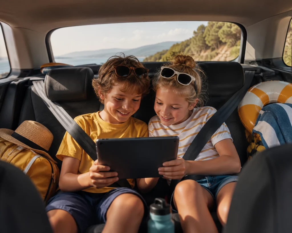 Kinderen kijken onderweg op vakantie films en series via de CANAL+ App