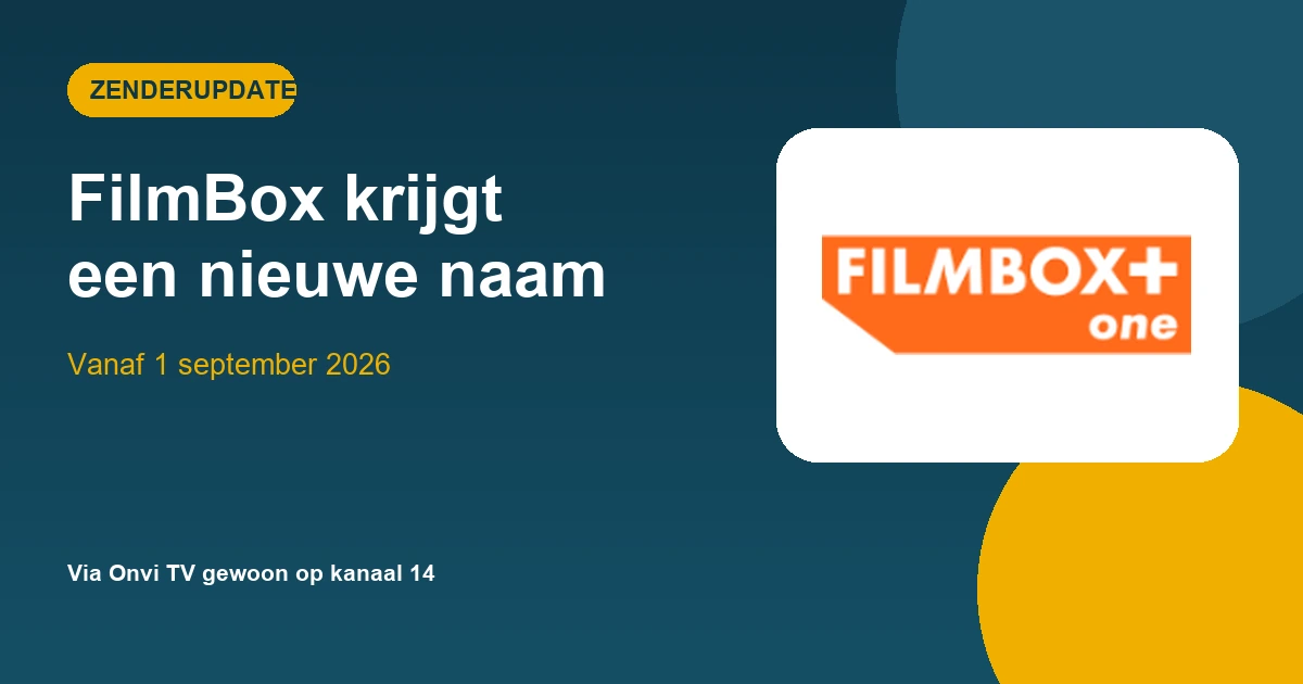 FilmBox wordt FILMBOX+ One: nieuwe naam en nieuw logo