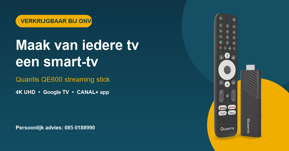 Maak van iedere tv een smart-tv met de Quantis QE600